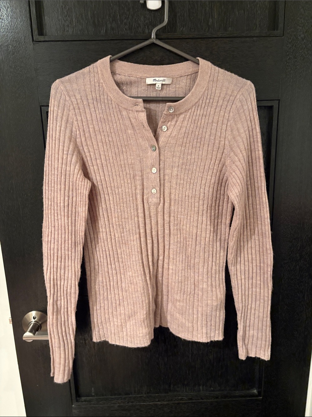 Madewell alpaca blend long sleeve Henley M